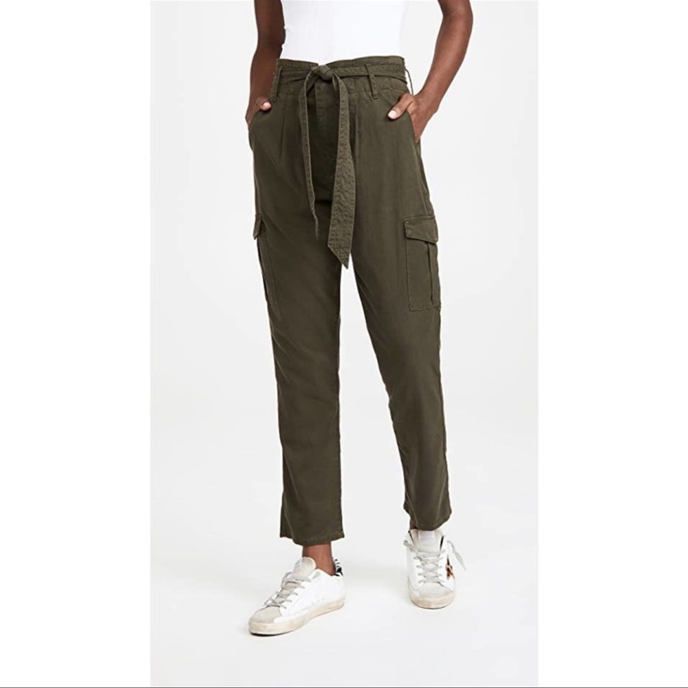 Good American Drapey Cargo Pants Hunter Green NWT Size 4 / 27